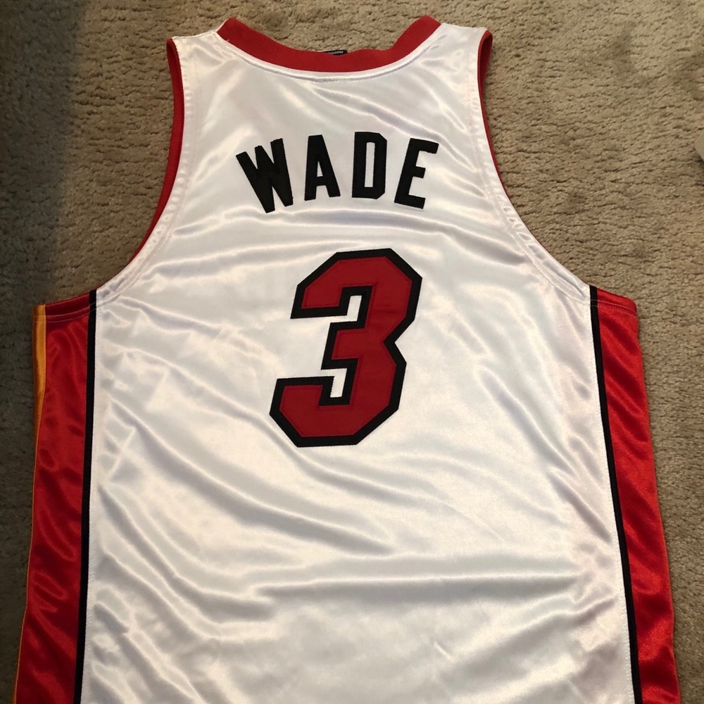 Dwayne Wade Authentic Reebok Home Jersey Size 44